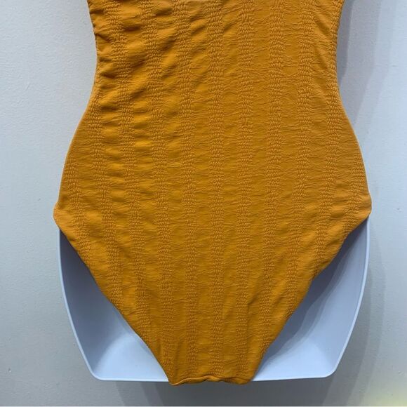 Onia Jenna One Piece Swimsuit S Women’s Mustard Color - Picture 4 of 13